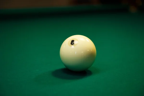 stock image Billiard spheres on a green billiard table