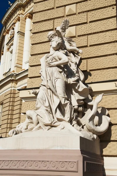 stock image Building of the Odessa opera and ballet theatre. Registration el