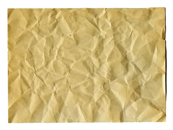 Buruşuk kağıt izole — Stok fotoğraf