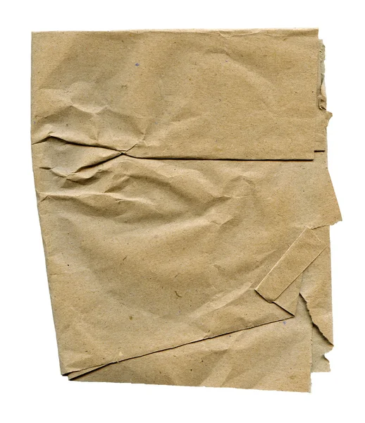 Смятая бумага изолирована — стоковое фото