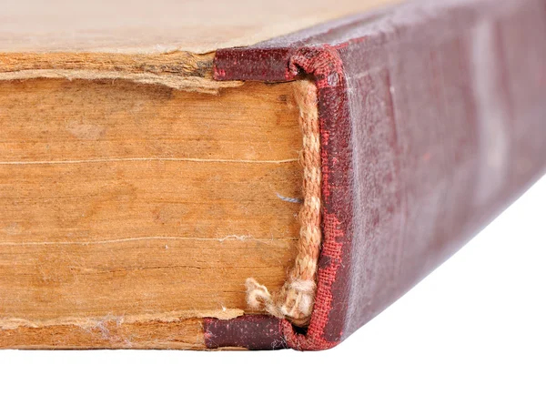 Устаревшая Старая Книга Изолирована Фокусируясь Переднем Плане — стоковое фото