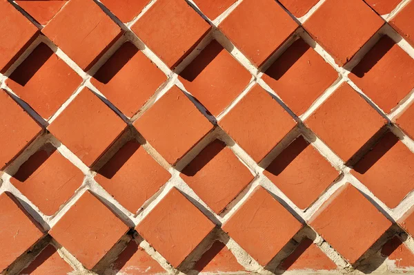 stock image Red bricks textured closeup background