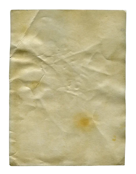 Grunge Macchiato Carta Fotografica Testurizzata Isolato Bianco — Foto Stock