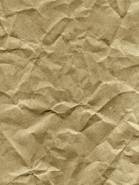 Texturierte Veraltete Zerknüllte Verpackung Braunes Papier Hintergrund — Stockfoto