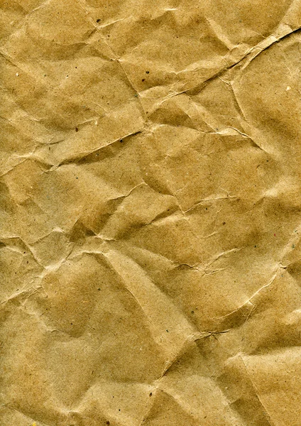 Υφή Απαρχαιωμένη Τσαλακωμένη Συσκευασία Καφέ Φόντο Χαρτί — Φωτογραφία Αρχείου