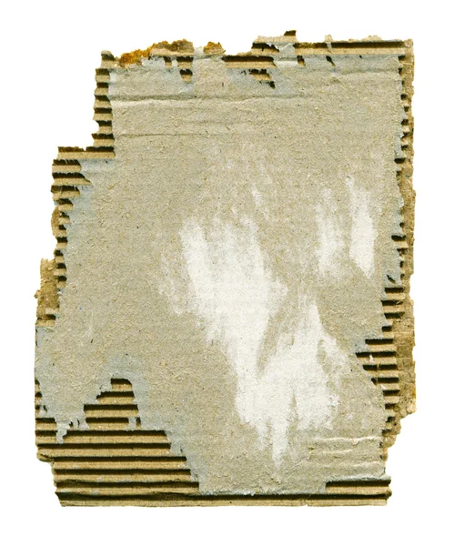 Rozdarty karton na białym tle — Zdjęcie stockowe