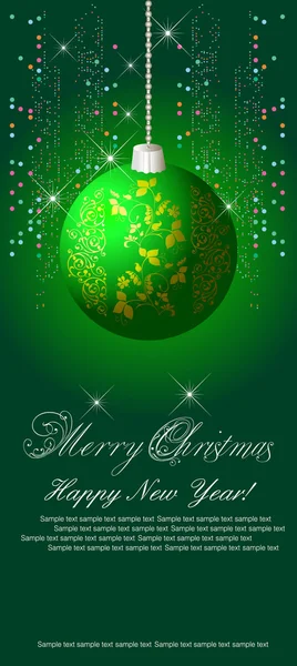 有球的圣诞背景 — 图库矢量图片