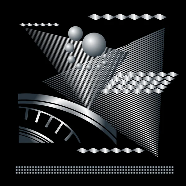 抽象图形技术黑色背景 — 图库矢量图片