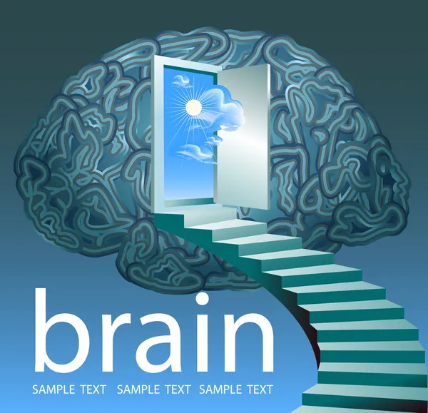 Door in the brain — Stock Vector