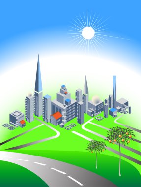 Town,city creative background clipart