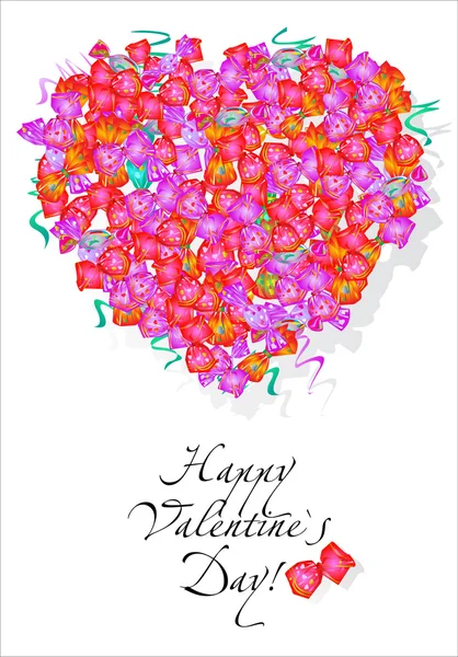 Fantasie Valentijnsdag Snoepjes Dag — Stockvector