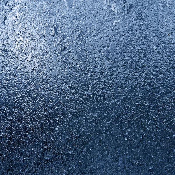 在冬天窗户上结霜自然背景 — 图库照片