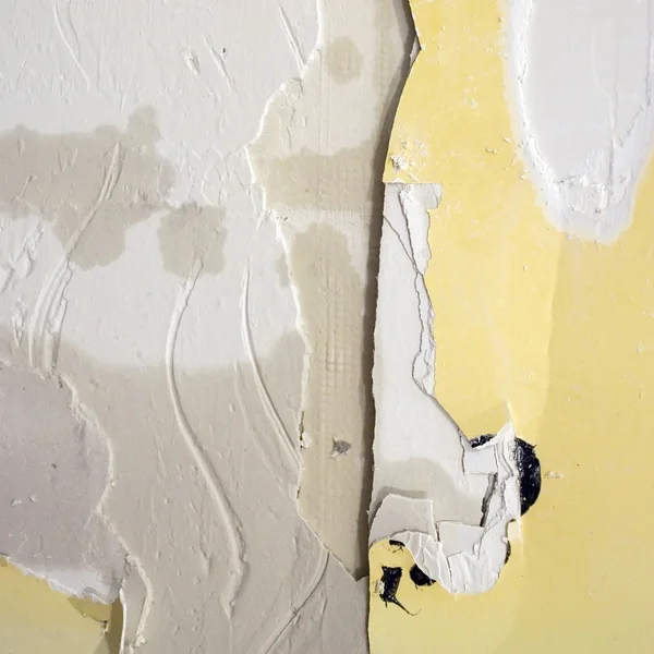Old Gypsum Plasterboard Cracked Wall Background Texture — 스톡 사진