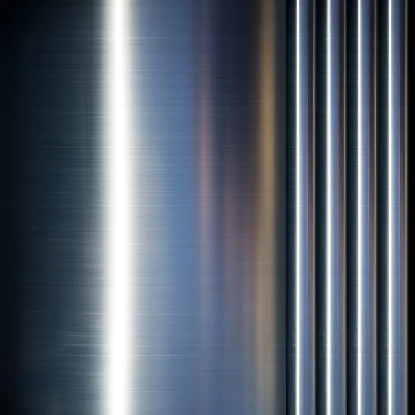 Turned metal cylinder on black background — Stock Photo, Image