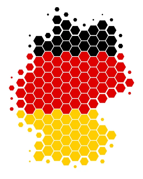 Mapa e Bandeira da Alemanha — Fotografia de Stock