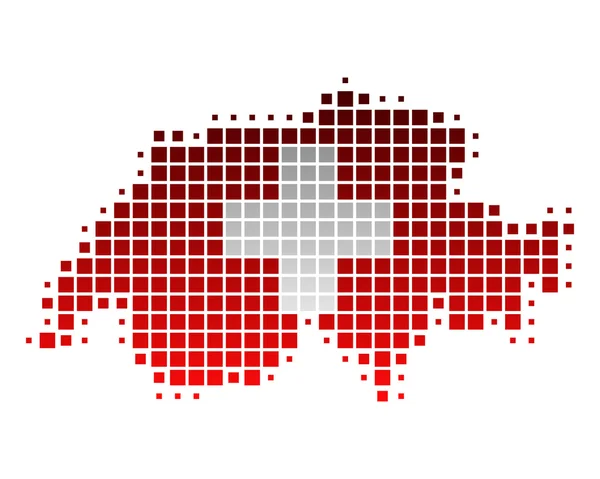 Map and flag of Switzerland — Stock Photo, Image