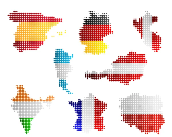 Mapas y banderas — Foto de Stock