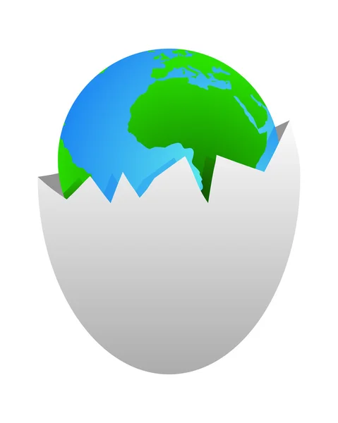 Welt in der Eierschale — Stockfoto