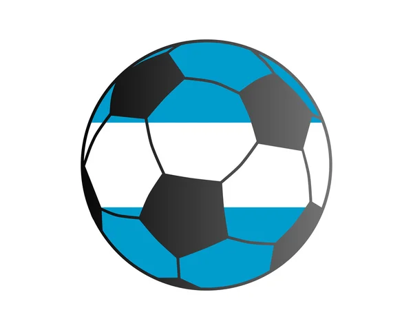 Flagge Argentiniens und Fußball — Stockfoto