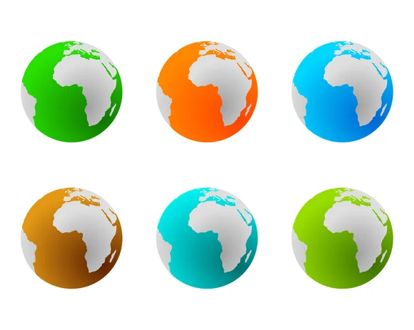 Globes in various colours — Stock Photo, Image