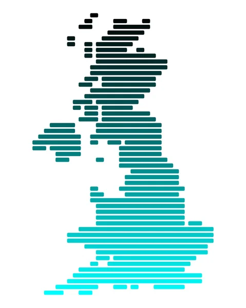 Карта Великої Британії — стокове фото