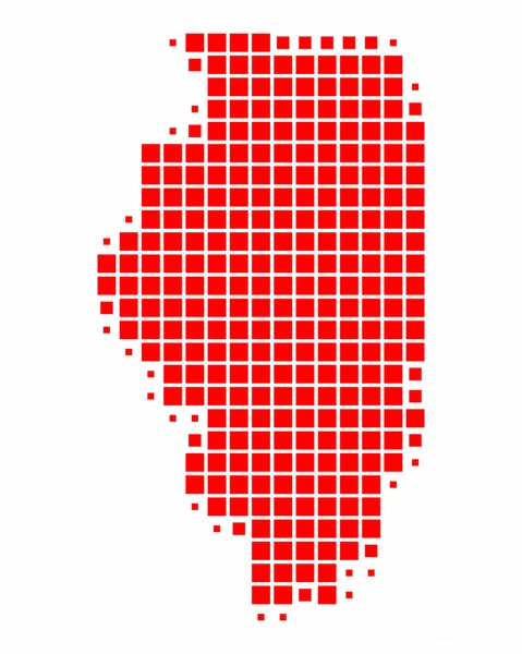 O mapa de Illinois — Fotografia de Stock