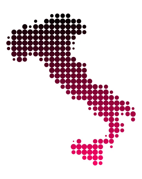 意大利地图 — 图库照片