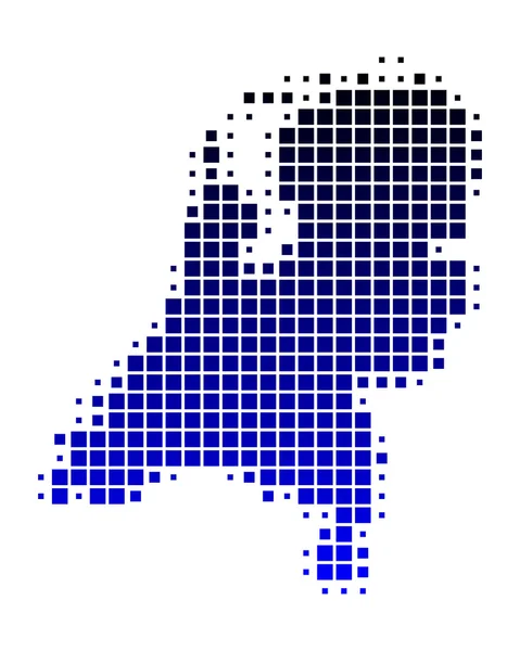 Részletes és pontos ábra-Hollandia Térkép — Stock Fotó