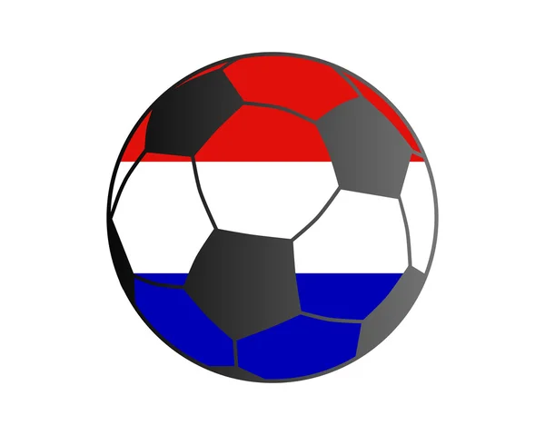 Flag of the Netherlands and soccer ball — Stock Photo, Image