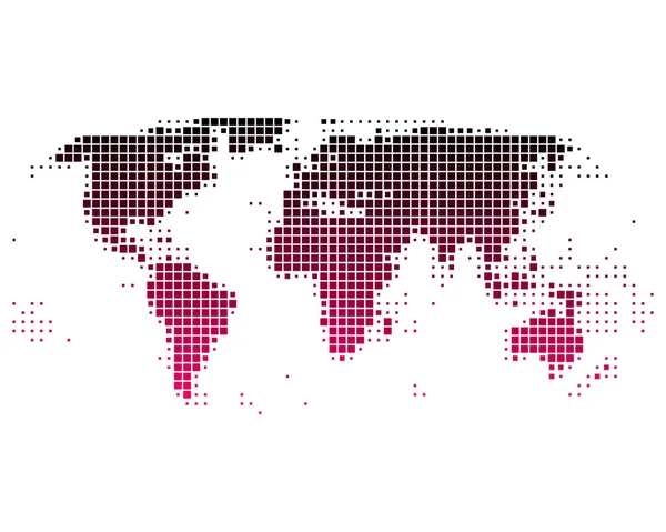 Mapa mundial de praças — Fotografia de Stock