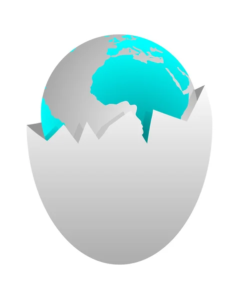 Welt in der Eierschale — Stockfoto