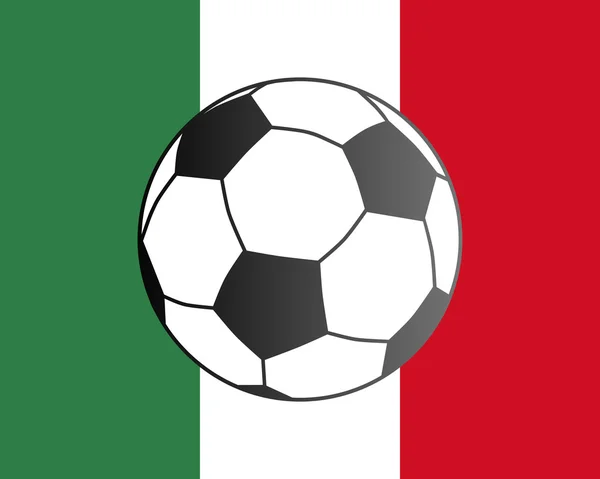 Drapeau du Mexique et ballon de football — Photo