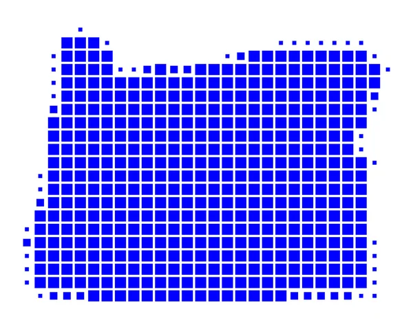 Λεπτομερή και ακριβή απεικόνιση του χάρτη του Όρεγκον — Φωτογραφία Αρχείου