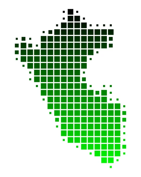 Ilustración detallada y precisa del mapa de Perú — Foto de Stock