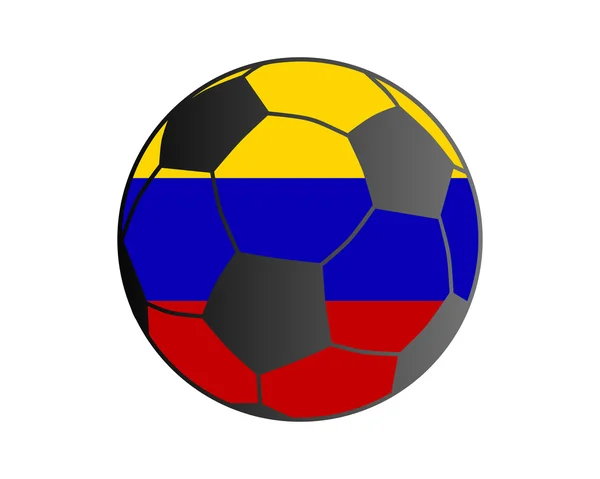 Bandeira da Venezuela e bola de futebol — Fotografia de Stock