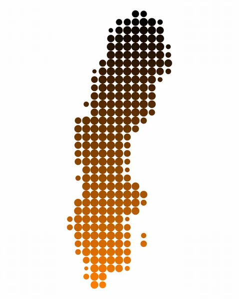 Mapa Švédska — Stock fotografie
