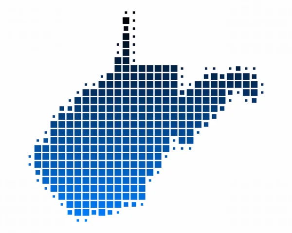 Kaart van West Virginia — Stockfoto