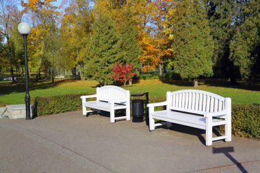 Park benches clipart