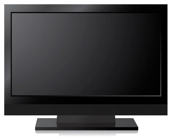 Czarny wyświetlacz LCD, LED, ekran plazmowy — Wektor stockowy