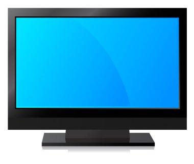 Black LCD, LED, Plasma TV clipart