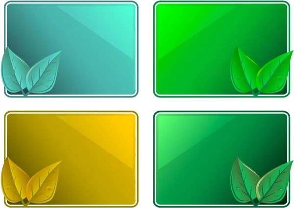 Frames eco leaf design — Stock Vector