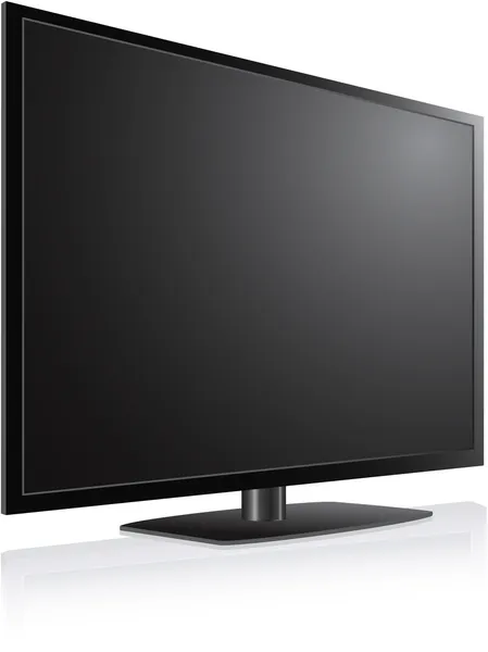LCD negro, led, pantalla de TV de plasma — Vector de stock