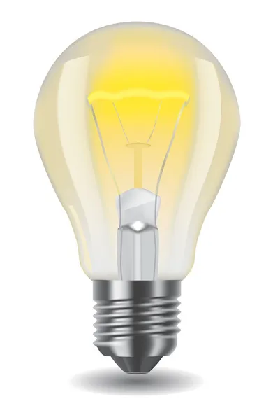 Shiny classic light bulb — Stock Vector