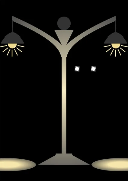 Nacht lantaarn. — Stockvector