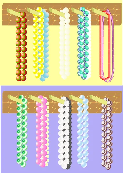 Perles de verre simples . — Image vectorielle