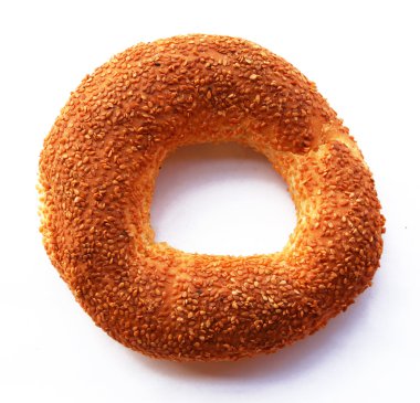 The Turkish bagel strewed by sesame seeds clipart