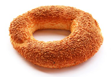 The Turkish bagel strewed by sesame seeds clipart