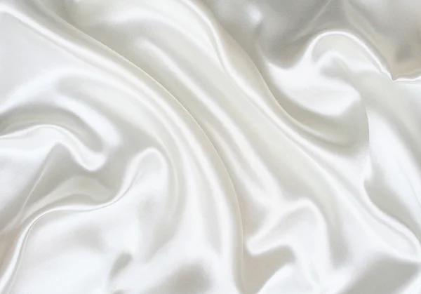 Ομαλή κομψό λευκό μετάξι ως φόντο — Φωτογραφία Αρχείου