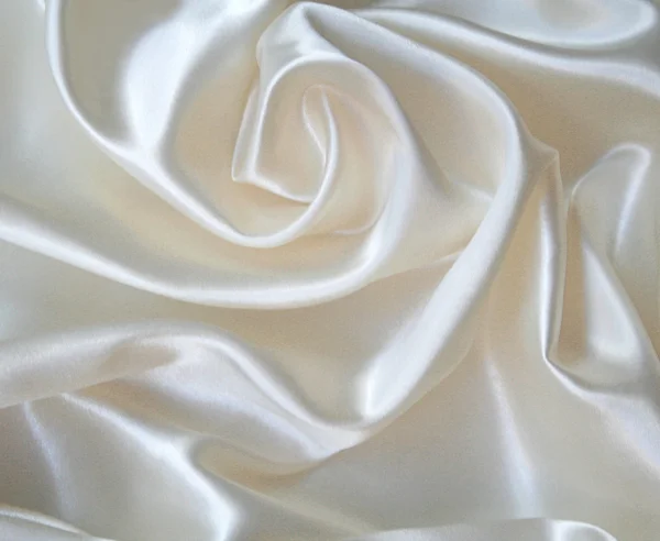 Seda blanca elegante lisa como fondo — Foto de Stock