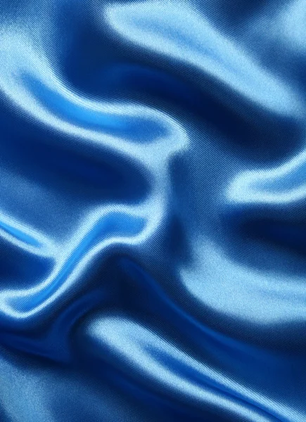 Glatte elegante dunkelblaue Seide als Hintergrund — Stockfoto